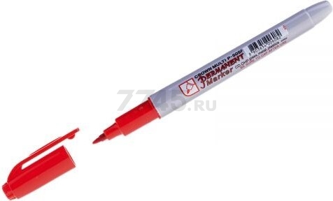 Маркер перманентный CROWN Multi Marker Super Slim красный (P-505FRed)